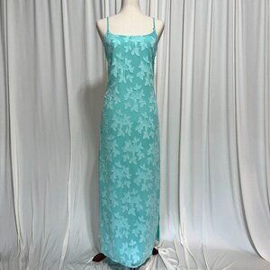 A New Day turquoise open back maxi dress